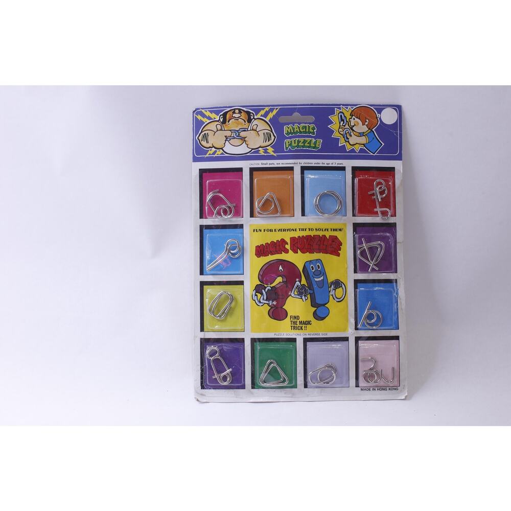 Magic Puzzle, Metal Wire Rings, Set of 12, Toy, Brain Teazer, Party, Activity,